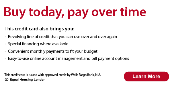 Buy today, pay over time with this credit card from Wells Fargo Bank